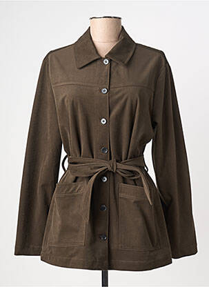 Veste casual tissage suedine vert ARTLOVE femme