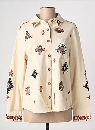 Veste casual coupe droite beige LA PETITE ETOILE femme