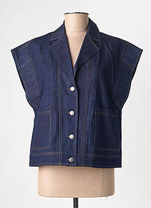 Veste casual col tailleur bleu NUMPH femme