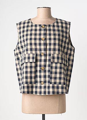 Veste casual col rond beige NUMPH femme