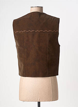 Gilet sans manche poches marron ARTLOVE femme
