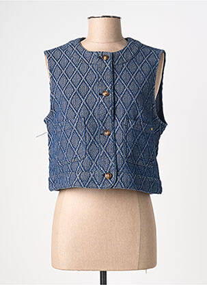 Gilet sans manche coupe cintrée bleu LA PETITE ETOILE femme
