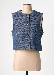 Gilet sans manche poches bleu LA PETITE ETOILE femme