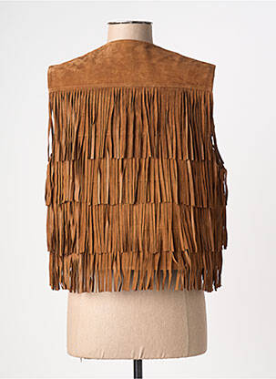 Veste casual coupe droite marron LA PETITE ETOILE femme
