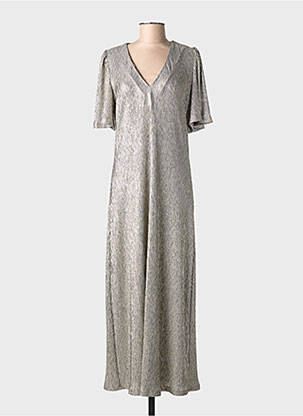 Robe longue manches courtes manches courtes argent NUMPH femme