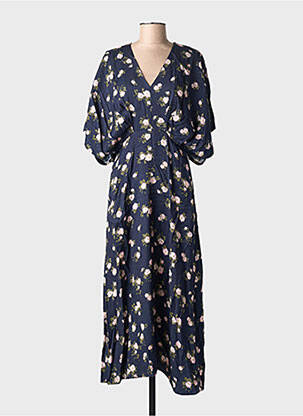 Robe longue manches courtes manches courtes bleu NUMPH femme