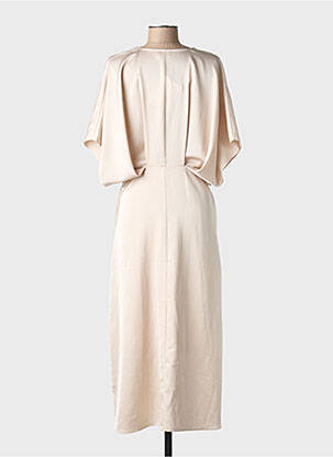 Robe longue manches courtes manches courtes beige NUMPH femme