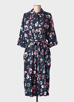 Robe mi-longue manches 3/4 manches 3/4 bleu NUMPH femme