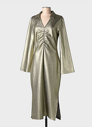Robe longue manches longues manches longues or NUMPH femme