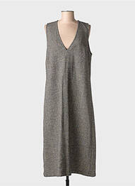 Robe mi-longue imprimé fantaisie sans manche gris NUMPH femme