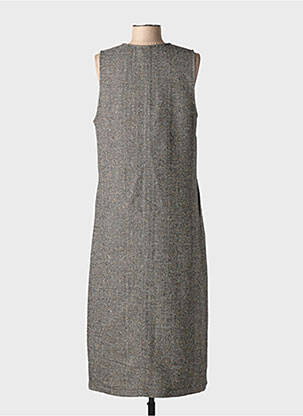 Robe mi-longue imprimé fantaisie sans manche gris NUMPH femme