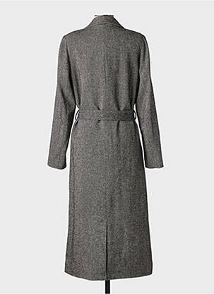 Manteau long coupe cintrée sans capuche noir NUMPH femme