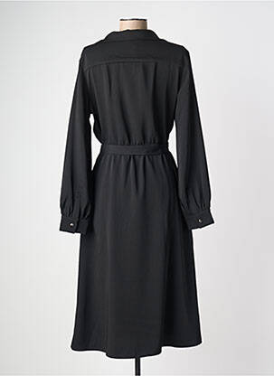 Robe mi-longue manches longues manches longues noir ARTLOVE femme