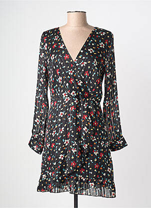 Robe courte manches longues manches longues noir LA PETITE ETOILE femme
