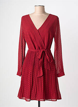 Robe courte manches longues manches longues rouge LA PETITE ETOILE femme