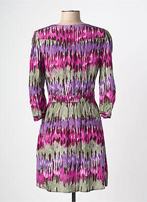 Robe mi-longue manches 3/4 manches 3/4 violet LA PETITE ETOILE femme