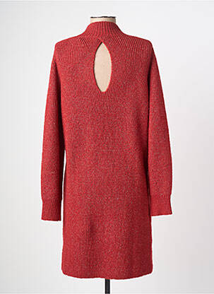 Robe pull coupe droite manches longues rouge ARTLOVE femme