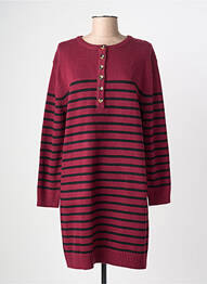 Robe pull coupe droite manches longues rouge ARTLOVE femme