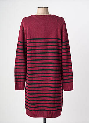 Robe pull coupe droite manches longues rouge ARTLOVE femme