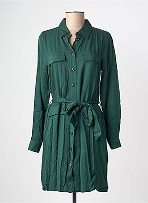 Robe mi-longue manches longues manches longues vert LA PETITE ETOILE femme