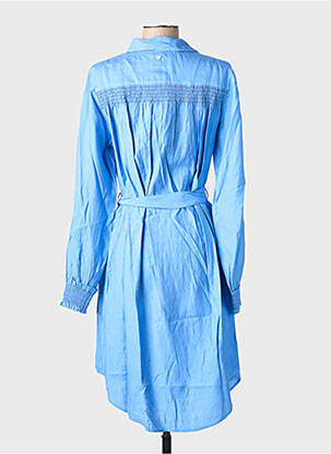 Robe mi-longue manches longues manches longues bleu NUMPH femme