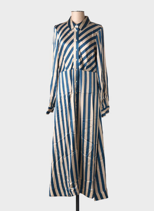 Robe longue manches longues manches longues bleu NUMPH femme