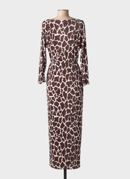 Robe longue manches longues manches longues marron NUMPH femme