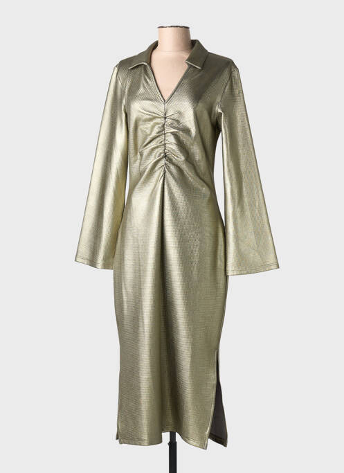 Robe longue manches longues manches longues or NUMPH femme