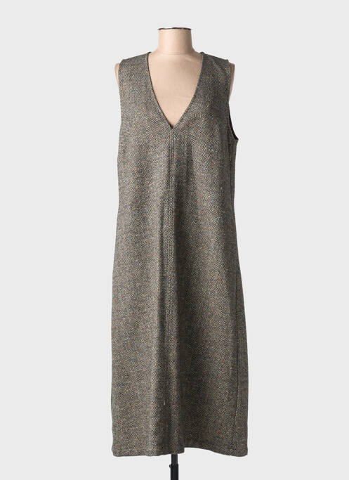 Robe mi-longue imprimé fantaisie sans manche gris NUMPH femme