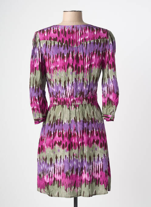 Robe mi-longue manches 3/4 manches 3/4 violet LA PETITE ETOILE femme