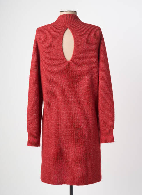 Robe pull coupe droite manches longues rouge ARTLOVE femme