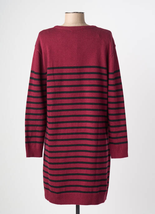 Robe pull coupe droite manches longues rouge ARTLOVE femme