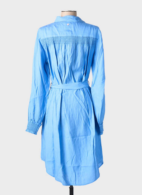 Robe mi-longue manches longues manches longues bleu NUMPH femme