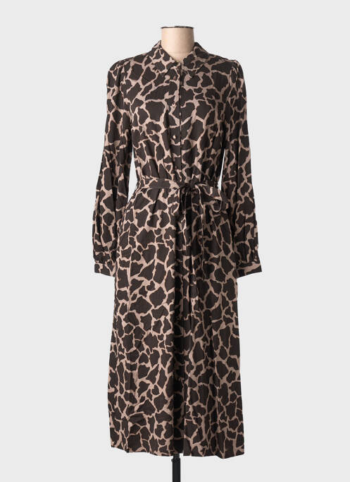 Robe mi-longue marron NUMPH femme