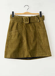 Jupe courte coupe droite vert LA PETITE ETOILE femme