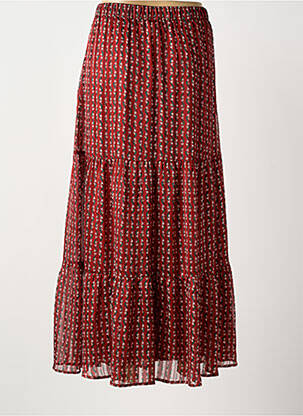 Jupe longue coupe droite rouge LA PETITE ETOILE femme