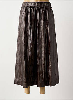 Jupe longue coupe droite marron NUMPH femme