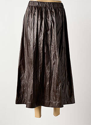 Jupe longue coupe droite marron NUMPH femme