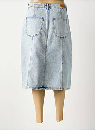 Jupe mi-longue stretch bleu NUMPH femme