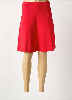 Jupe mi-longue coupe droite rouge NUMPH femme