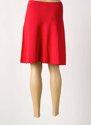 Jupe mi-longue coupe droite rouge NUMPH femme