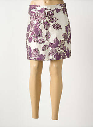Jupe courte coupe droite violet NUMPH femme