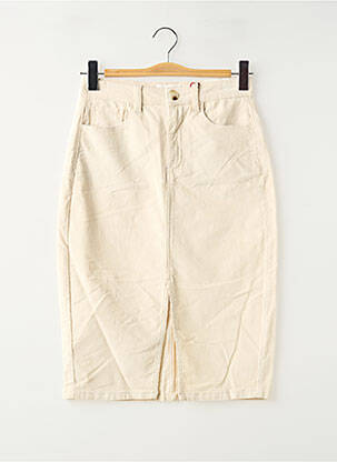 Jupe mi-longue beige LA PETITE ETOILE femme