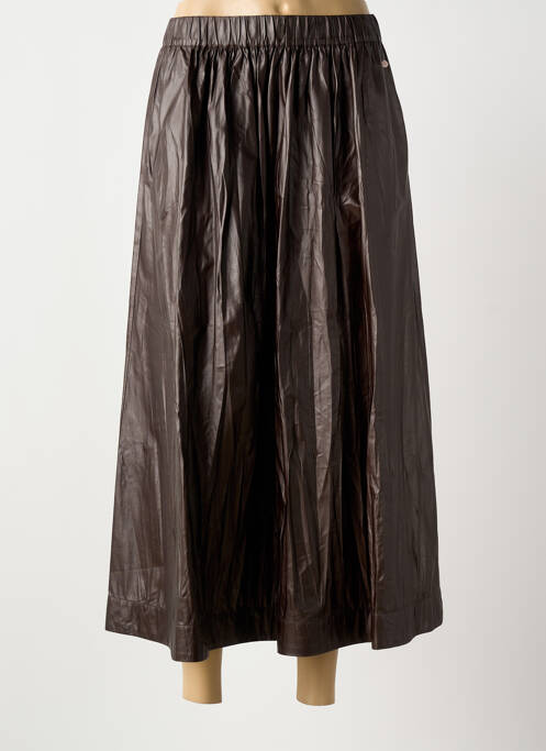 Jupe longue coupe droite marron NUMPH femme