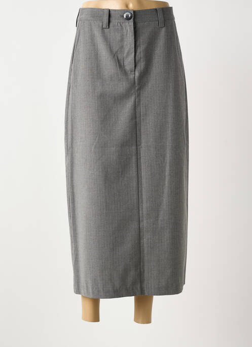 Jupe longue coupe droite gris NUMPH femme