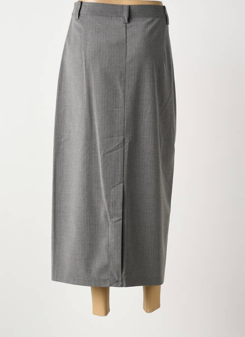 Jupe longue coupe droite gris NUMPH femme