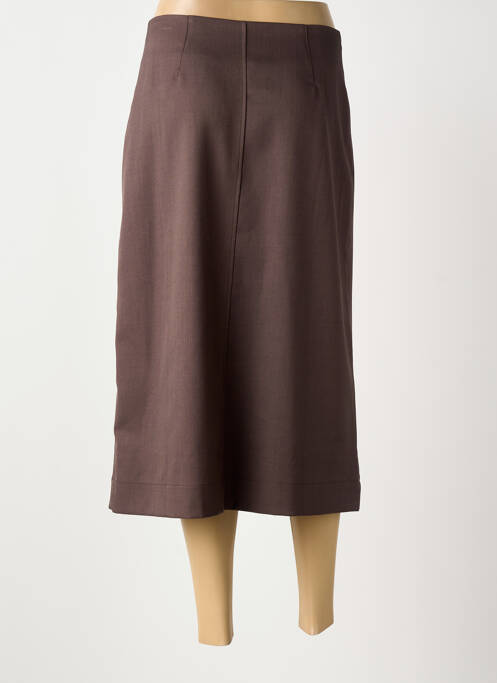 Jupe mi-longue coupe droite marron ARTLOVE femme