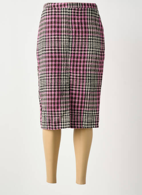 Jupe mi-longue fermeture zip latéral violet LA PETITE ETOILE femme