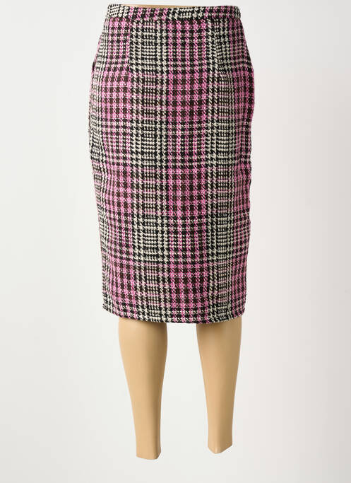 Jupe mi-longue fermeture zip latéral violet LA PETITE ETOILE femme