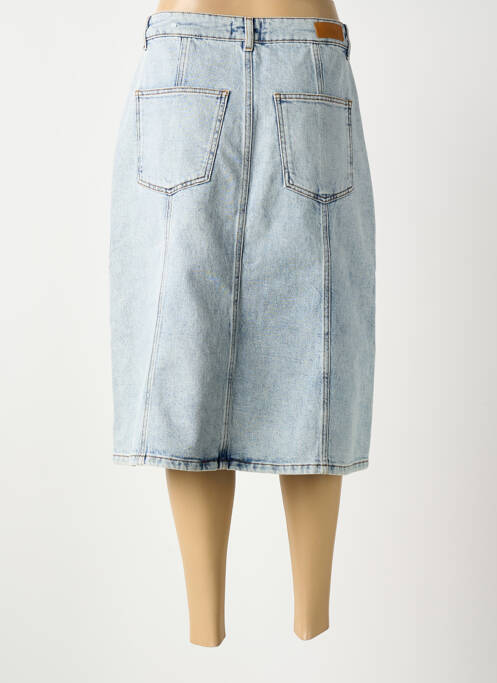Jupe mi-longue stretch bleu NUMPH femme